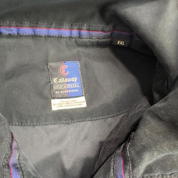 Vintage Callaway by Nordstrom Golf Windbreaker Men’s XXL Black Quarter Zip - Picture 3 of 7